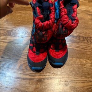 Red and Blue Spider-Man Themed Boots